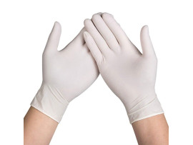 Medical Examination Disposable Hand Gloves, White, Medium, 100 Piece
